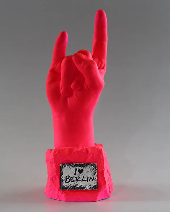 Handabformung - Neonpink