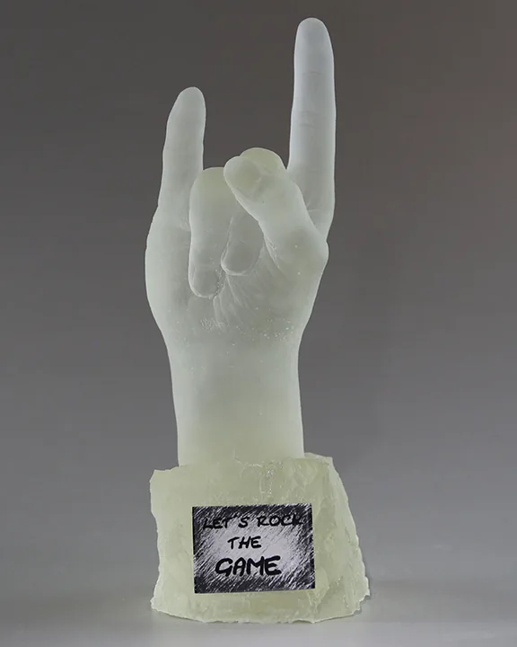 Handabformung - Kunstharz - let's rock the game